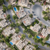 An aerial view of a residential neighborhood, the subject of changing home values.