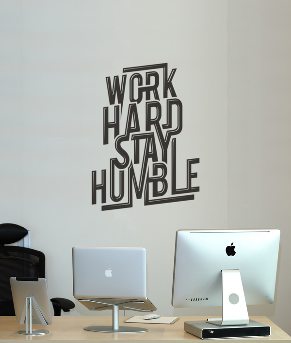 work hard stay humble wall art