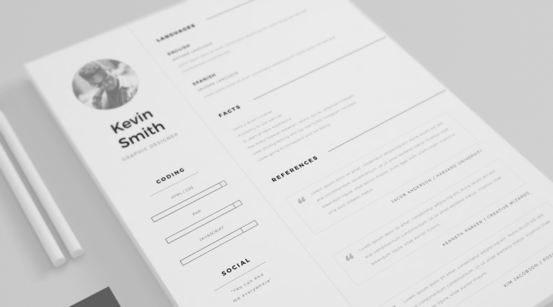 minimalist resume template