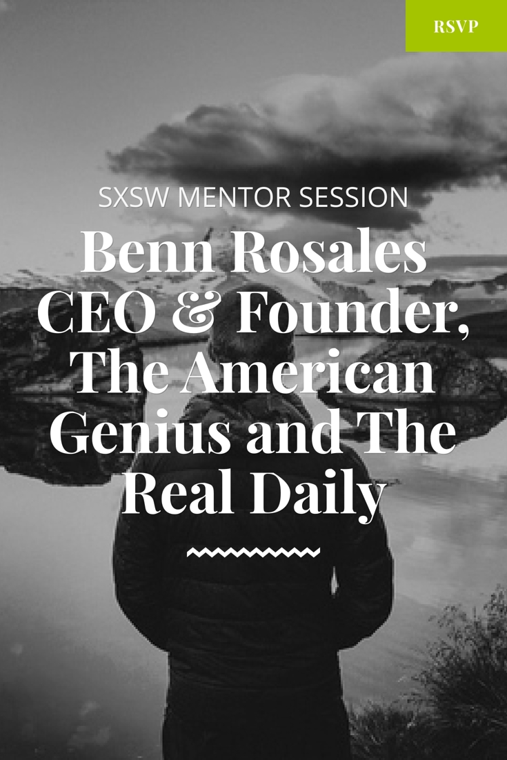 sxsw mentor session with benn rosales