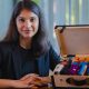 SockSoho founder Pritika Mehta with some socks powered by data science.