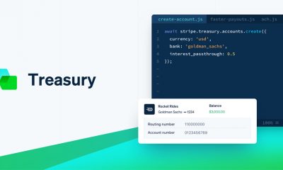 Splash page for Stripe Treasury, a new banking API coming out soon.
