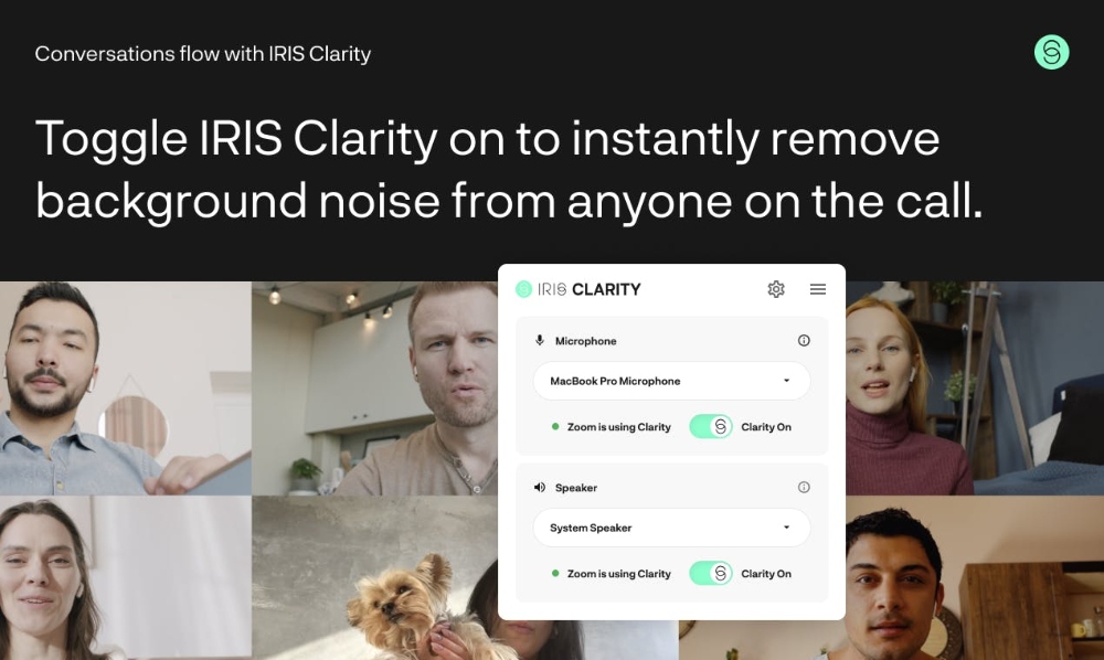 Iris clarity AI voice isolation tool