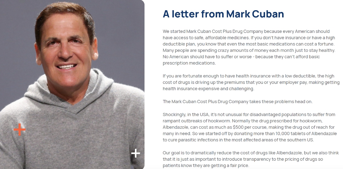 Cost Plus Mark Cuban Letter