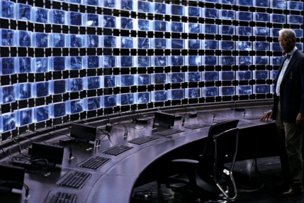 Computer wall representing tracking location