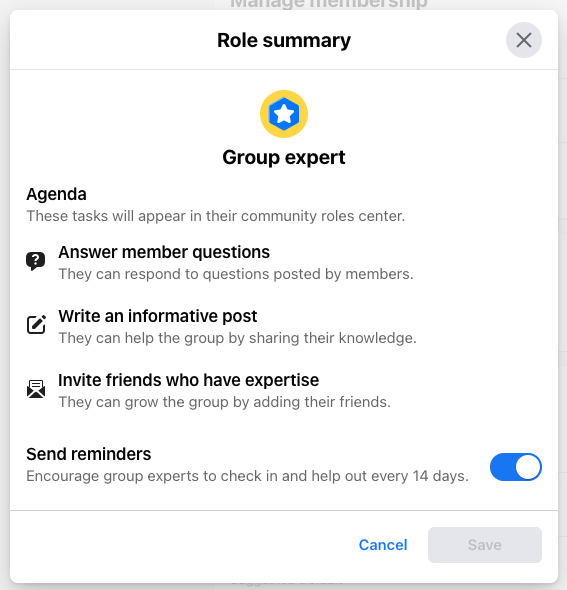 facebook group experts notifications