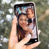 Selfie of two girls on iphone representing BeReal app
