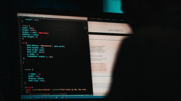 computer coding representing chrome extension malware