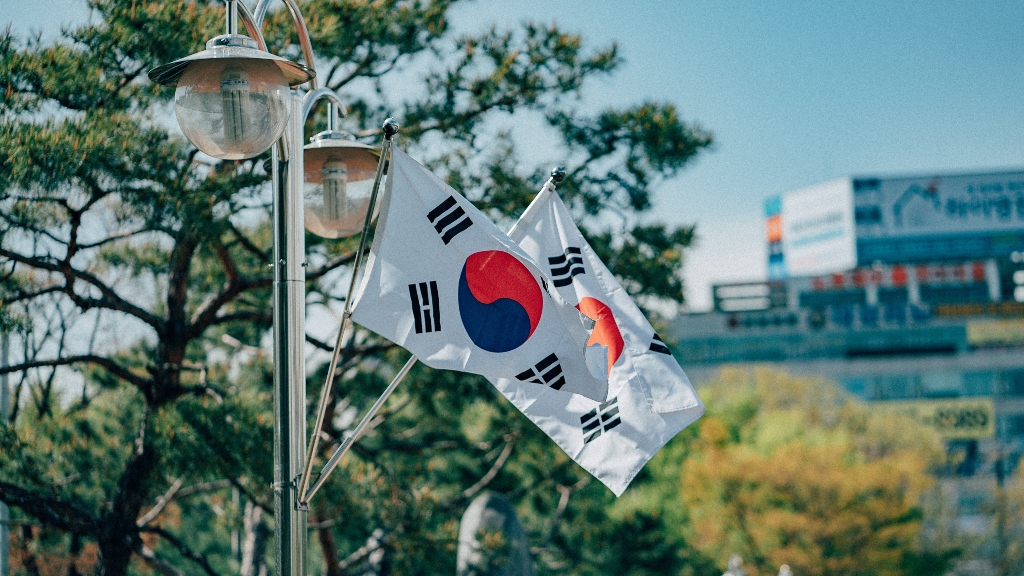 south korea flags
