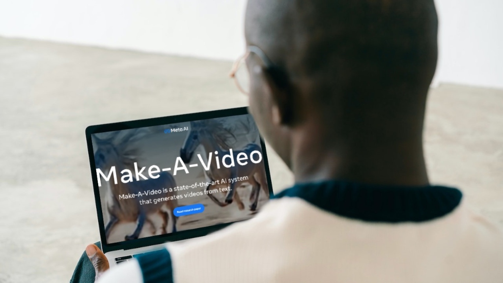 Meta make-a-video aI on laptop
