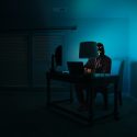 hackers in the dark on computer
