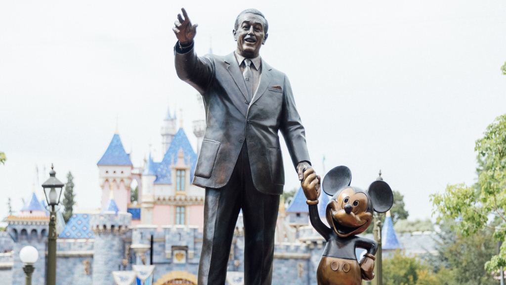 Walt Disney statue representing hiring freeze