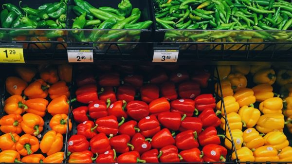 veggies in grocery store representing kroger
